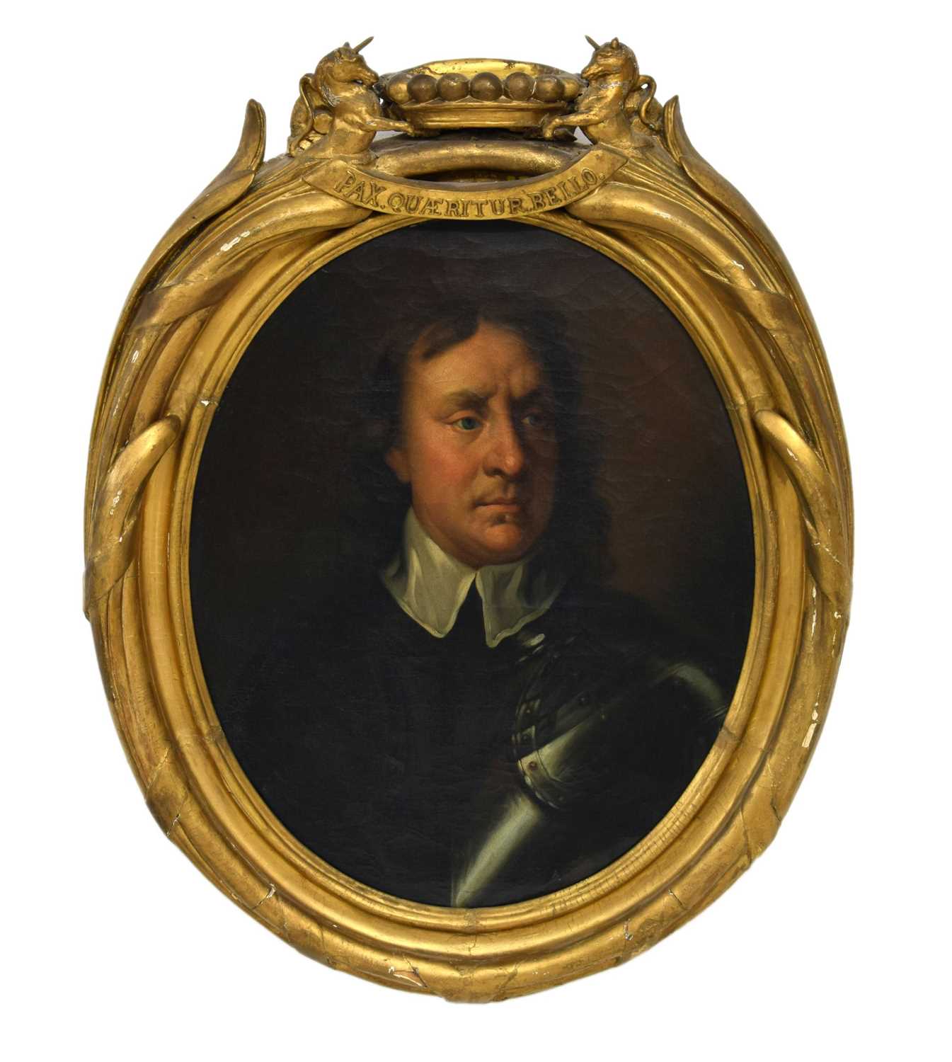 Lot 265 - After Sir Peter Lely, (1618-1680) - Oil on canvas - Portrait of Oliver Cromwell