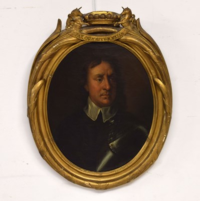 Lot 265 - After Sir Peter Lely, (1618-1680) - Oil on canvas - Portrait of Oliver Cromwell