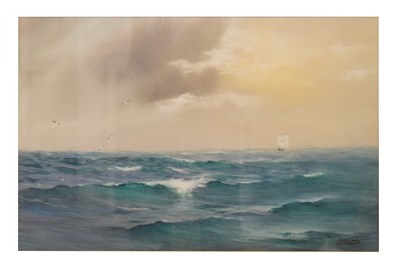 Lot 729 - John Shapland (1865-1929) - Watercolour - 'Sea off Newquay'