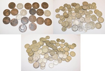 Lot 309 - Quantity of Victorian, George V and VI pre-1947 silver coinage