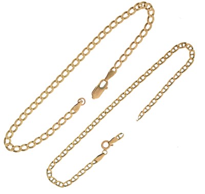 Lot 122 - Two 9ct gold bracelets (a/f)