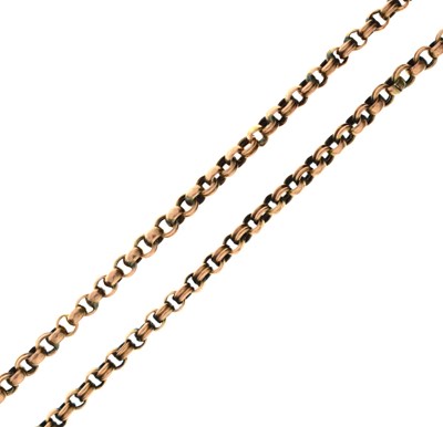 Lot 96 - 9ct gold belcher link necklace