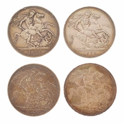 Lot 315 - Four Victorian silver crowns