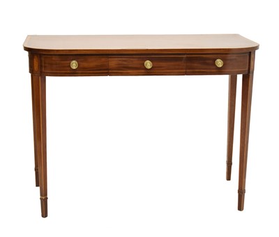 Lot 805 - Early 19th century mahogany and satinwood-banded console table