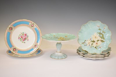 Lot 649 - Pair of 19th century Minton plates, etc