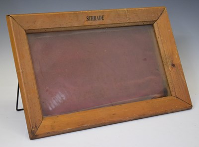 Lot 410 - Early 20th century German display frame, 'Schrade'