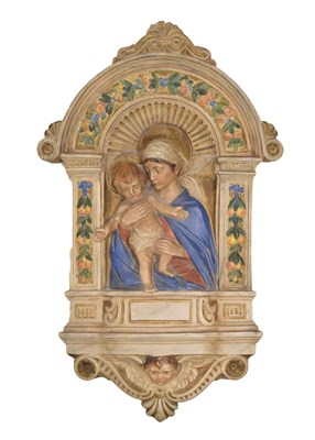 Lot 635 - Early 20th century moulded terracotta plaque by Batignani, Italy