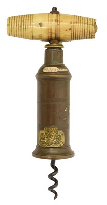 Lot 385 - Early 19th century Dowler patent corkscrew
