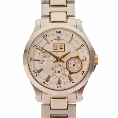 Lot 185 - Seiko - Premier Kinetic Perpetual bracelet watch, ref.7D48-0AA0