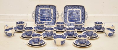 Lot 644 - Mason's part tea service printed in the 'Vista' pattern