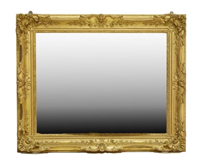 Lot 806 - Large gilt gesso bevelled edge wall mirror