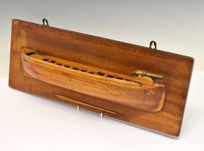 Lot 306 - Pine wall mounted half block model of the boat Gundelo or Gondola