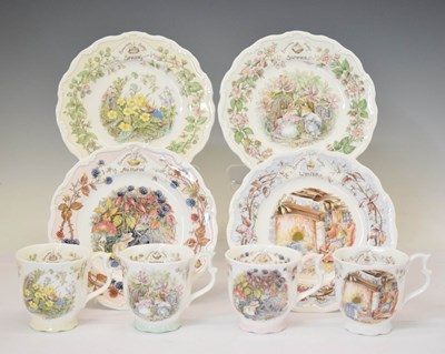 Lot 610 - Royal Doulton Brambly Hedge - Four plates and four mugs