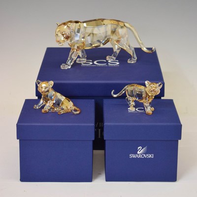 Lot 566 - Swarovski Crystal Collector's Society 'Endangered Wildlife' Tiger 2010, etc