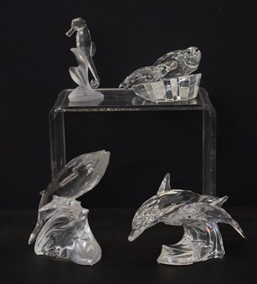 Lot 565 - Three Swarovski Crystal Collector's Society Annual Editions and a seahorse