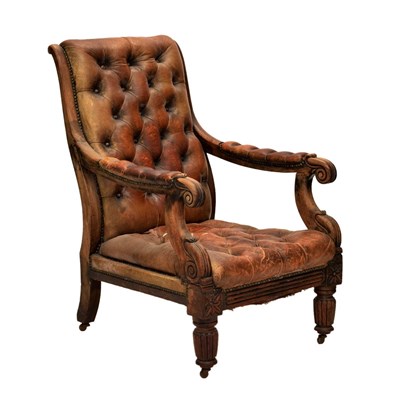 Lot 796 - Victorian gentleman's club or library chair