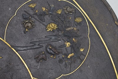 Lot 239 - Nogawa Noboru - Japanese Meiji period bronze charger