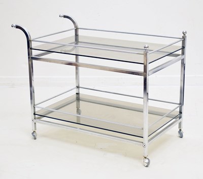 Lot 821 - Vintage chrome framed two tier trolley