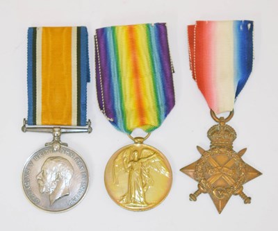 Lot 342 - British First World War medal trio to Corporal J. Coombes