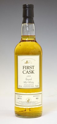 Lot 452 - First Cask malt whisky, distilled 25th July 1978, Glenlossie, Speyside
