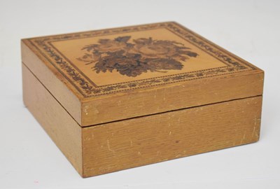 Lot 446 - Victorian Tunbridgeware handkerchief box