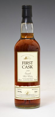 Lot 457 - First Cask malt whisky, distilled 10th December 1980, Inchgower, Speyside
