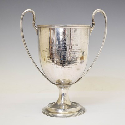 Lot 281 - Edward VII silver twin-handled trophy