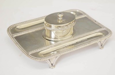 Lot 217 - Somerset Light Infantry Interest - Edward VII silver deskstand