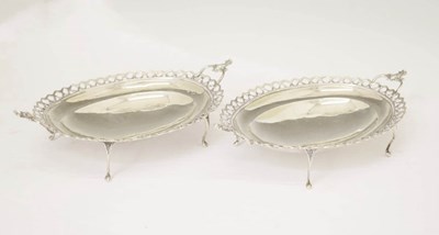 Lot 301 - Pair of continental white-metal dishes, probably Spanish
