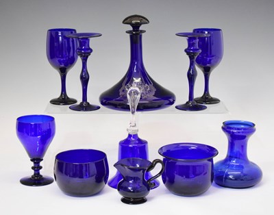 Lot 558 - Mixed group of modern Bristol Blue glass