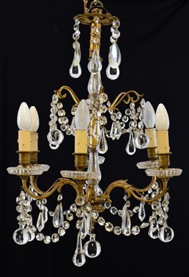 Lot 559 - Baccarat six-branch chandelier