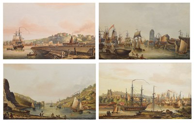 Lot 254 - Nicholas Pocock, OWS (British, 1740-1821) - Four Bristol aquatints