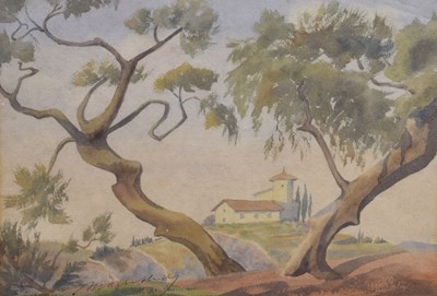 Lot 290 - Malcolm Arbuthnot, RI, FRSA (British, 1877-1967) - Watercolour - 'South of France'