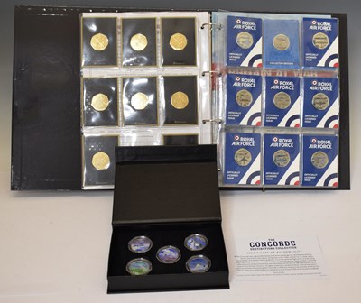 Lot 321 - Collection of Royal Mint 50p coins and other medallions