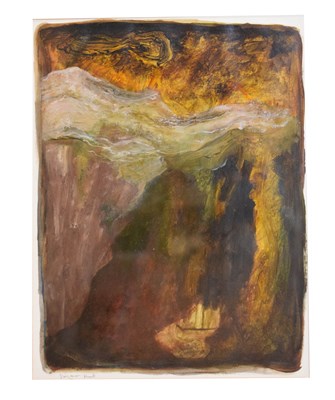 Lot 737 - Virginia Hunt (Modern) - Oil on paper - Underwater Landscape