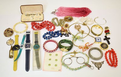 Lot 178 - Quantity of costume jewellery and watches