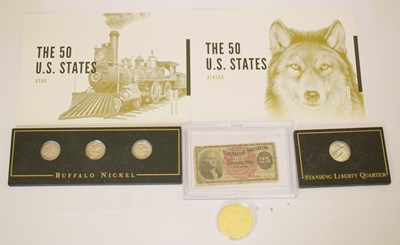 Lot 325 - Collection of USA coins and banknotes