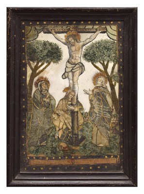 Lot 182 - Late 18th century collage of the Crucifixion