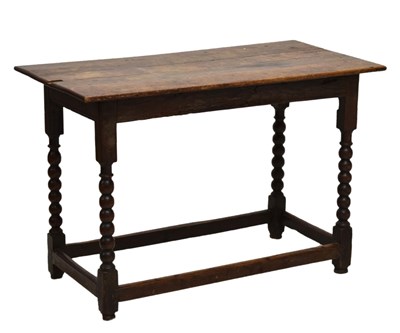Lot 395 - Early 18th century oak side table circa 1700