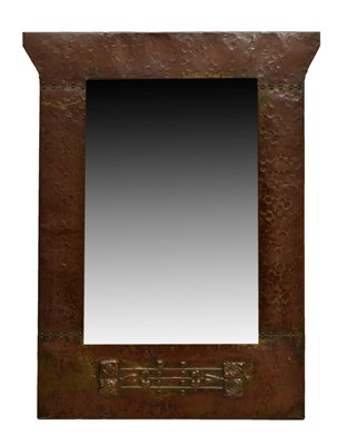 Lot 385 - Scottish style Arts & Crafts copper mirror