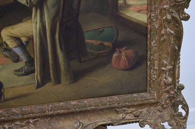 Lot 273 - Charles Hunt (British, 1829-1900) - Oil on canvas - 'The Travelling Musician'