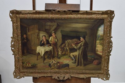 Lot 273 - Charles Hunt (British, 1829-1900) - Oil on canvas - 'The Travelling Musician'
