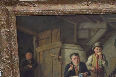 Lot 273 - Charles Hunt (British, 1829-1900) - Oil on canvas - 'The Travelling Musician'