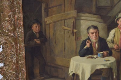 Lot 273 - Charles Hunt (British, 1829-1900) - Oil on canvas - 'The Travelling Musician'