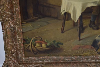 Lot 273 - Charles Hunt (British, 1829-1900) - Oil on canvas - 'The Travelling Musician'