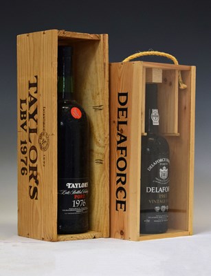 Lot 440 - Delaforce Vintage Port, 1985, together with Taylor's LBV Port, 1976