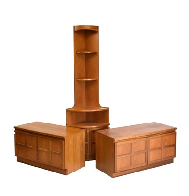 Lot 614 - Nathan for Parker Knoll corner cupboard, and two low cupboards
