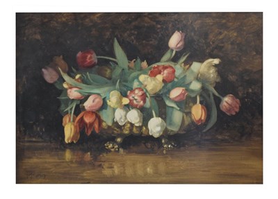 Lot 485 - Barbara Johnson (20th century) - Watercolour - 'Tulips'