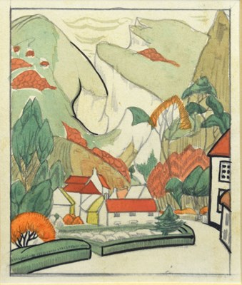 Lot 307 - Doris Brabham Hatt, ARWA (British, 1890-1969) - Cheddar Gorge