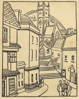 Lot 313 - Doris Brabham Hatt, ARWA (British, 1890-1969) - Axbridge church